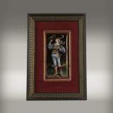 Enameled plate by Soyer "Hunter"