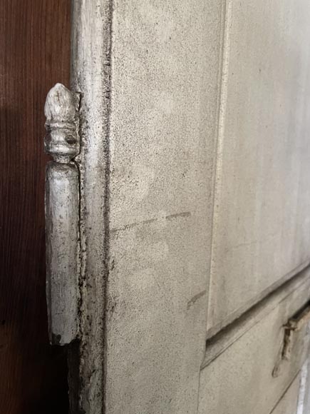 Large Antique Molded Double Door in Softwood, Oxblood Red Paint Large Antique Molded Double Door in Softwood, Oxblood Red Paint-11