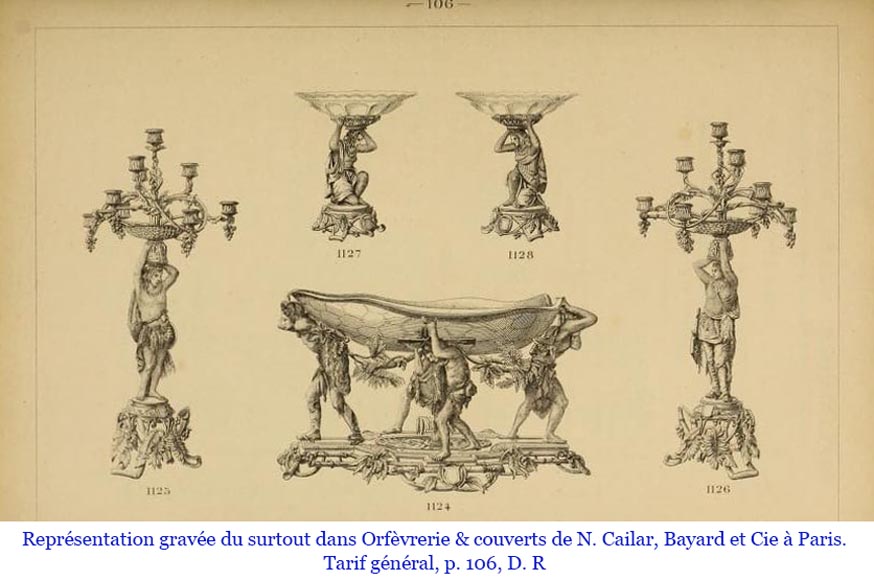 CAILAR, BAYARD & CIE – Table centerpiece featuring Native Americans CAILAR, BAYARD & CIE – Table centerpiece featuring Native Americans-31