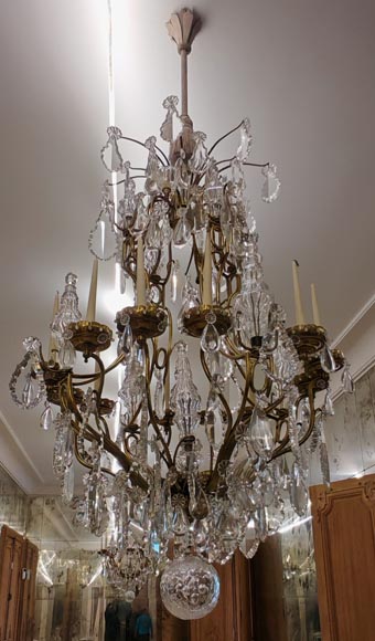 Pair of modern crystal chandeliers, Versailles models-6