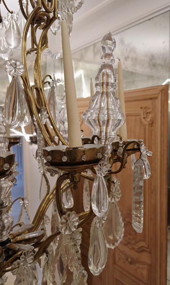 Pair of modern crystal chandeliers, Versailles models-14