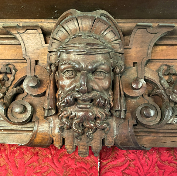 Jean-Paul MAZAROS (1823-1900), Neo-Renaissance four-poster bed in carved walnut-13