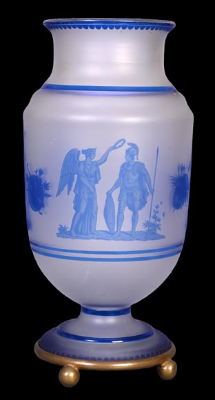 Jacques Louis KESSLER, Pair of Vases Engraved with Greek Revival Decor Using the “Kessler” Process, mid-19th century-2