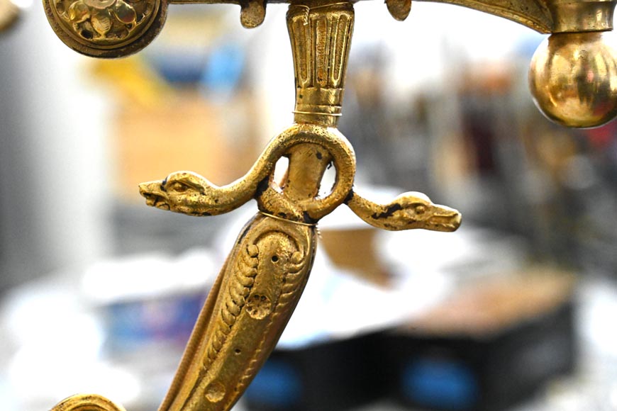 Gilded Bronze Égyptomania Chandelier Gilded Bronze Égyptomania Chandelier-9