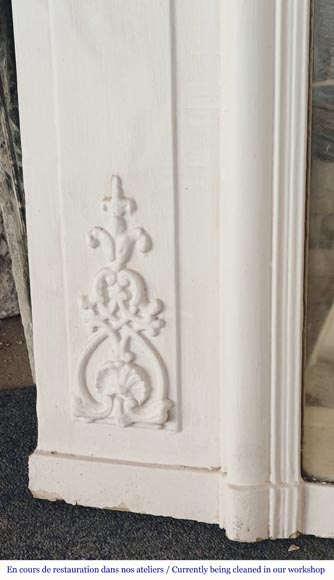 Louis XV style trumeau decorated with an openwork shell-4