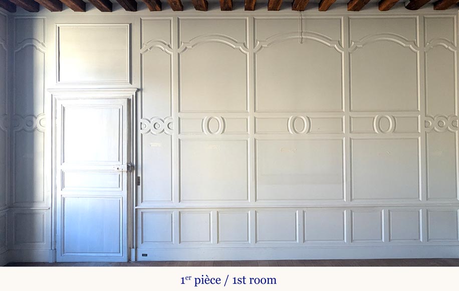 Antique Oak and Pine Wood Paneling – Composed of Two Rooms-9