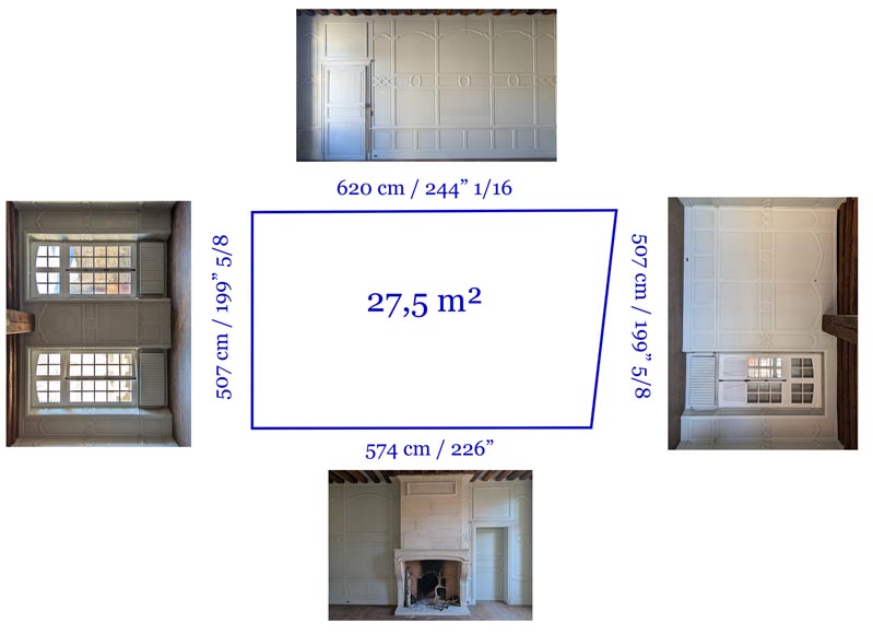 Antique Oak and Pine Wood Paneling – Composed of Two Rooms-17