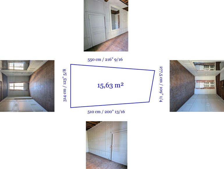 Antique Oak and Pine Wood Paneling – Composed of Two Rooms-19