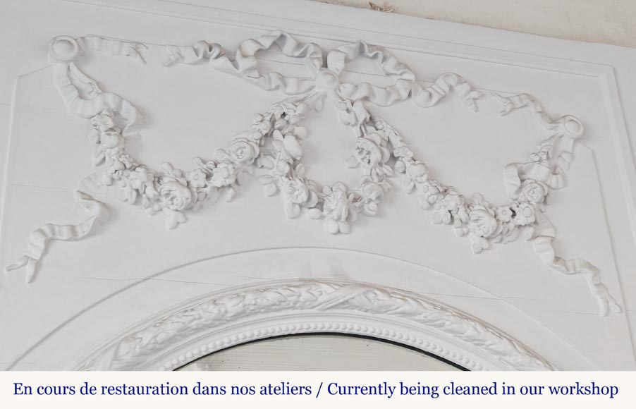 Louis XVI style trumeau with plant garlands-2