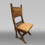 GRASSET – FULGRAFF, Set of 6 Carved Oak Chairs, Paris, 1880–1885