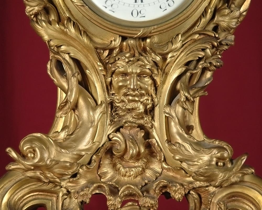 Léon MESSAGÉ (1842-1901) (att. to) -  Clock with Cupidon-4