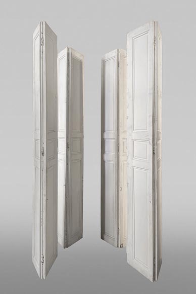 Two pairs of antique oak shutters-1