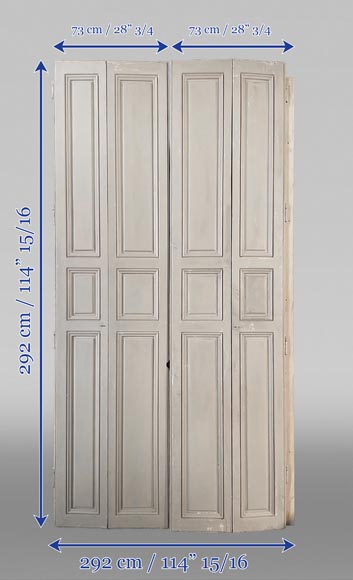 Set of Five Pairs of Folding Interior Oak Shutters Set of Five Pairs of Folding Interior Oak Shutters-6