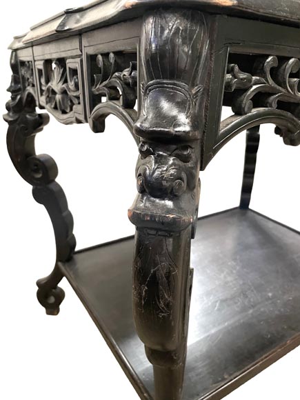 MARTIN-BREY, Japanese-style table with glazed earthenware top-7