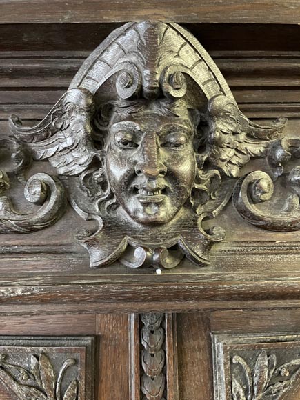 Large Carved Oak Sideboard, Napoleon III Style-5