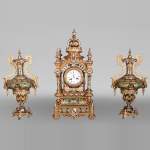 Persian-style double-sided clock and garnitures, Charles Stanislas MATIFAT, dated 1851