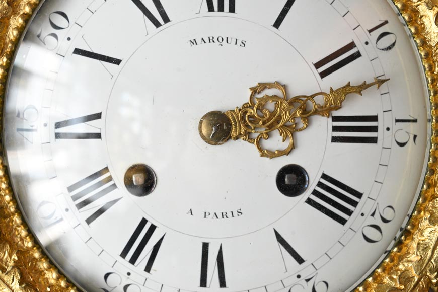 MARQUIS Louis-Auguste, Louis XVI Style Gilt Bronze and Scagliola Clock Set MARQUIS Louis-Auguste, Louis XVI Style Gilt Bronze and Scagliola Clock Set-10