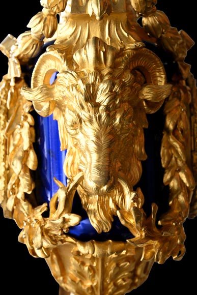 MARQUIS Louis-Auguste, Louis XVI Style Gilt Bronze and Scagliola Clock Set MARQUIS Louis-Auguste, Louis XVI Style Gilt Bronze and Scagliola Clock Set-14