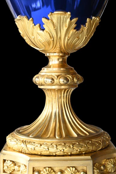 MARQUIS Louis-Auguste, Louis XVI Style Gilt Bronze and Scagliola Clock Set MARQUIS Louis-Auguste, Louis XVI Style Gilt Bronze and Scagliola Clock Set-21
