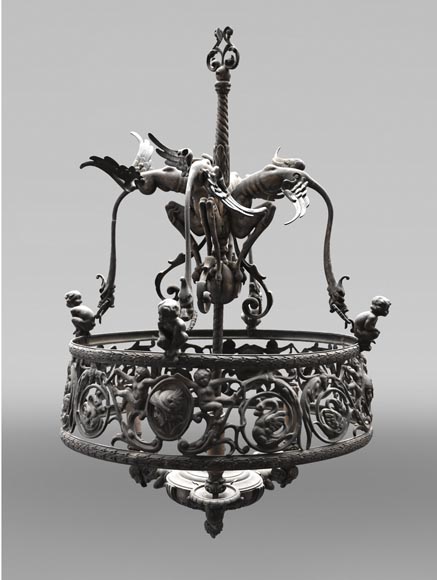 Neo-Renaissance bronze chandelier Neo-Renaissance bronze chandelier-0