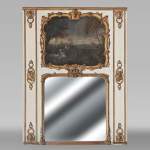  Louis XV period trumeau with pastoral scene