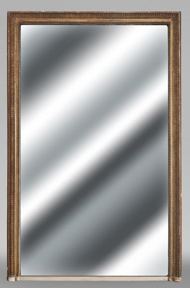 Louis XVI style gilded trumeau, with pearl decoration-0