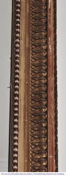 Louis XVI style gilded trumeau, with pearl decoration-2
