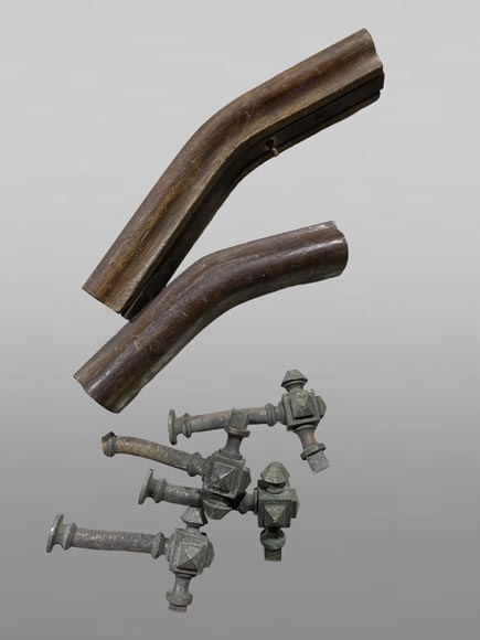 Carved Mahogany Stair Handrail, Napoleon III Period-4