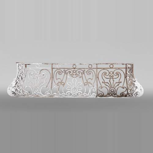 Napoleon III Curved Wrought Iron Balcony Railing