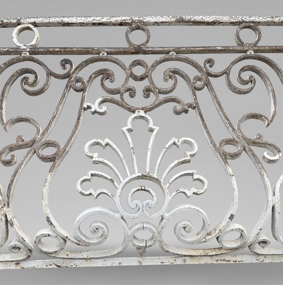 Napoleon III Curved Wrought Iron Balcony Railing Napoleon III Curved Wrought Iron Balcony Railing-3