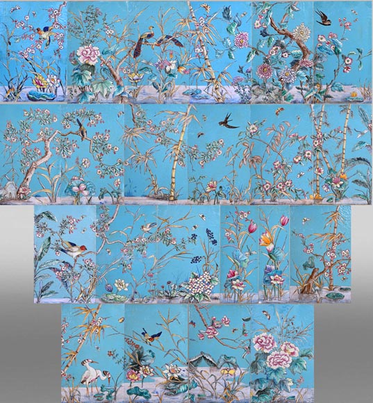 Eugène COLLINOT, Decorative Japanese-style earthenware plaques-0