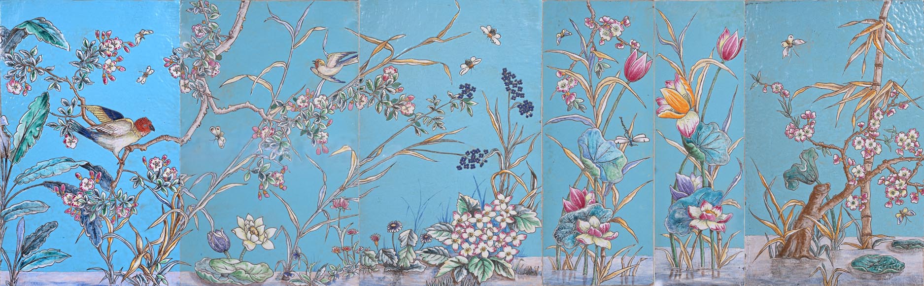 Eugène COLLINOT, Decorative Japanese-style earthenware plaques-3