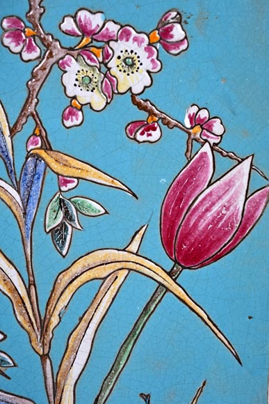 Eugène COLLINOT, Decorative Japanese-style earthenware plaques-4