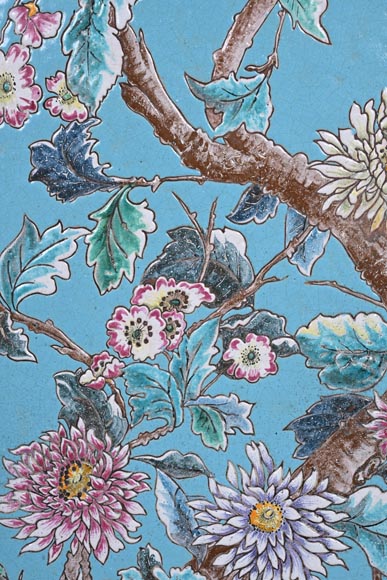 Eugène COLLINOT, Decorative Japanese-style earthenware plaques-7