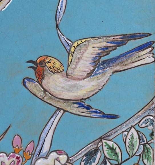 Eugène COLLINOT, Decorative Japanese-style earthenware plaques-11