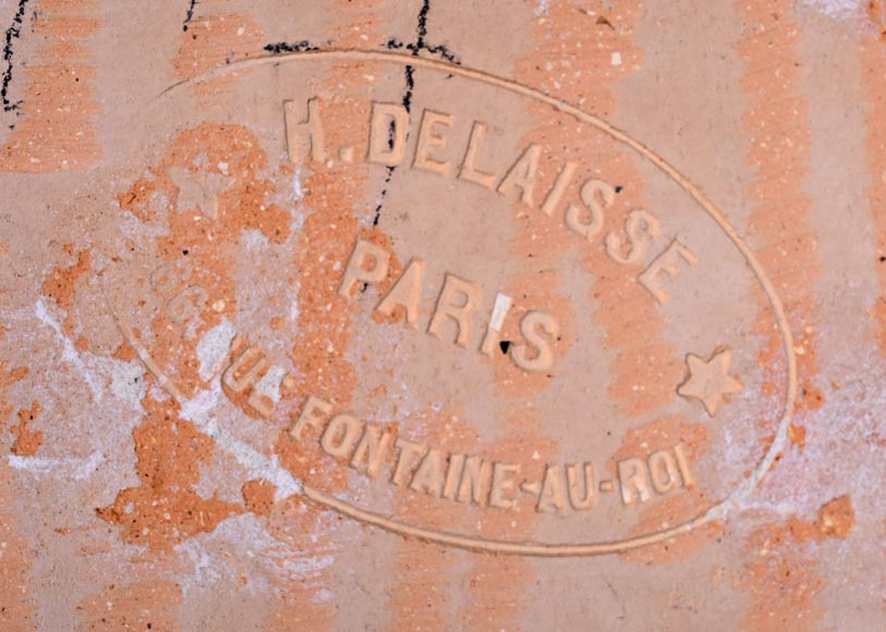 Eugène COLLINOT, Decorative Japanese-style earthenware plaques-13