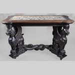 Sphinx Table in oak, Napoleon III style