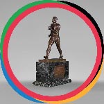 “The Walker”, bronze sculpture