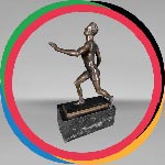 Karl P. KOWALCZEWSKI (1876-1927) “A Runner”, statuette in patinated regula
