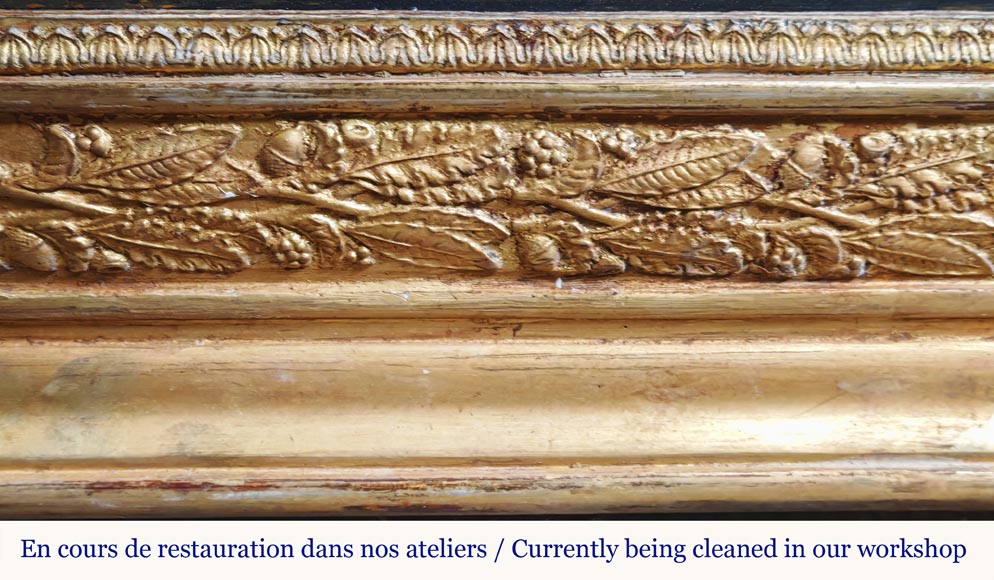 Restoration period trumeau with floral motif Restoration period trumeau with floral motif-3