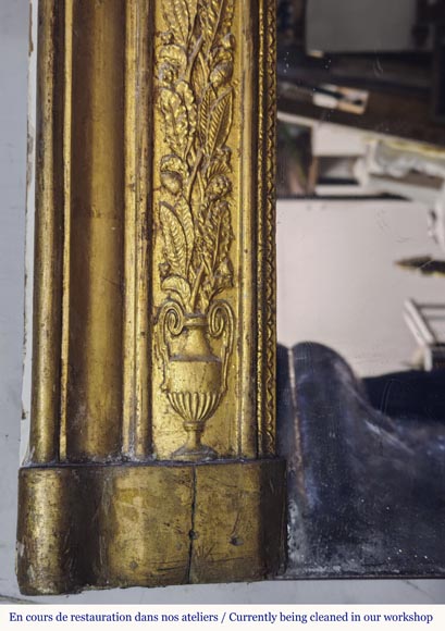 Restoration period trumeau with floral motif Restoration period trumeau with floral motif-4
