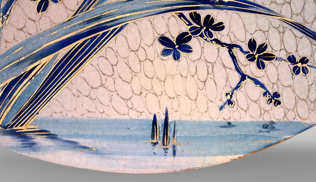 MAISON Alphonse Giroux – Japonisant decorative porcelain dish MAISON Alphonse Giroux – Japonisant decorative porcelain dish-3