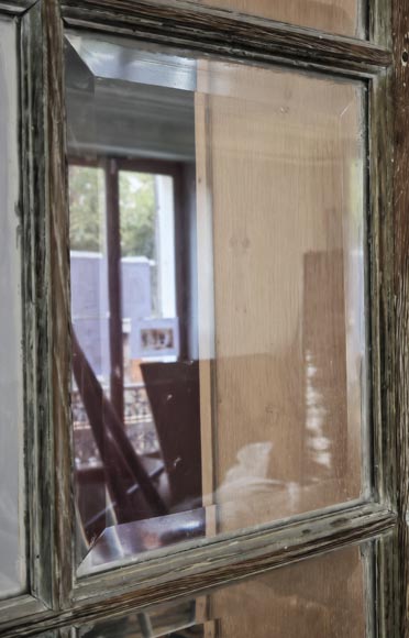 Double door with small beveled panes Double door with small beveled panes-3