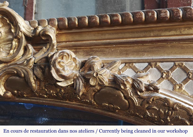 Gilded Regency-style trumeau, richly decorated  Gilded Regency-style trumeau, richly decorated-2
