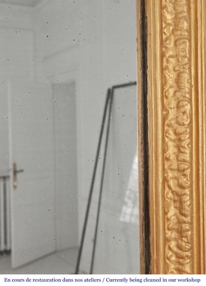 Louis XVI style trumeau enhanced with gold paint-4