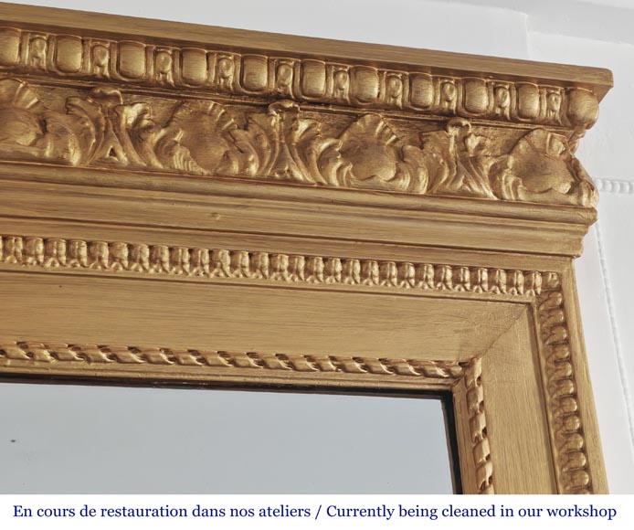 Louis XVI style trumeau enhanced with gold paint-3