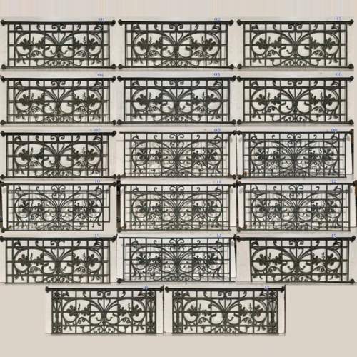 Set of Wrought Iron Window Railings