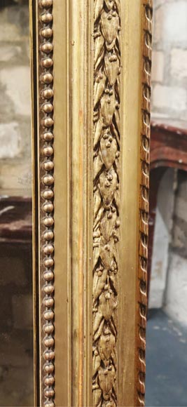 Gilded Louis XVI style trumeau with musical instruments-6