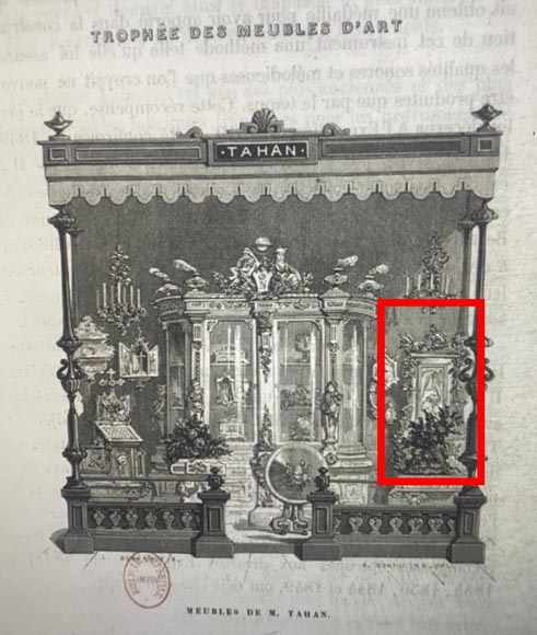 Jean-Pierre TAHAN & Joseph CREMER, two-part carved buffet with marquetry panel called “Fantasy Furniture” Exhibition 1855-11