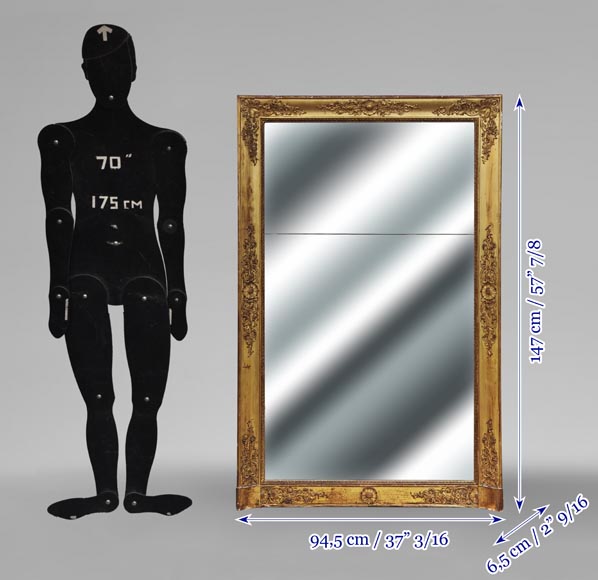 Small gilded Louis Philippe period trumeau, richly decorated Small gilded Louis Philippe period trumeau, richly decorated-8